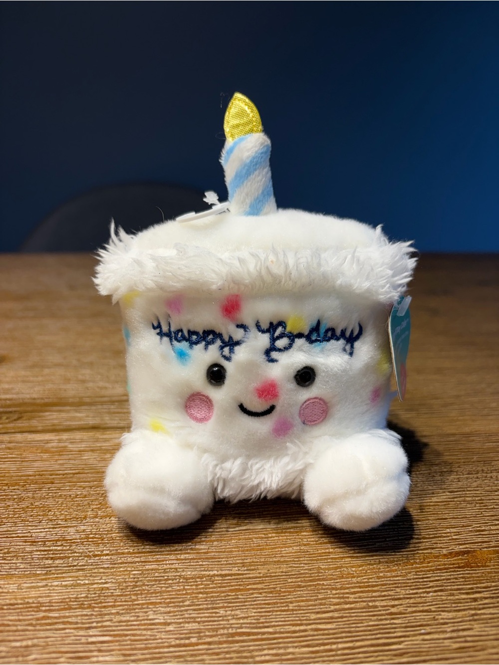 Palm Pals - Plush Bday Cake - White with Pastel Confetti